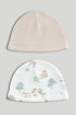 2 Pack My First Baby Hats - Multicolor / 6-12 Months