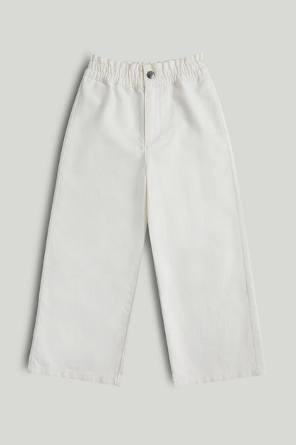 Wide Leg Cotton Jeans - Blue / 9-10 Years