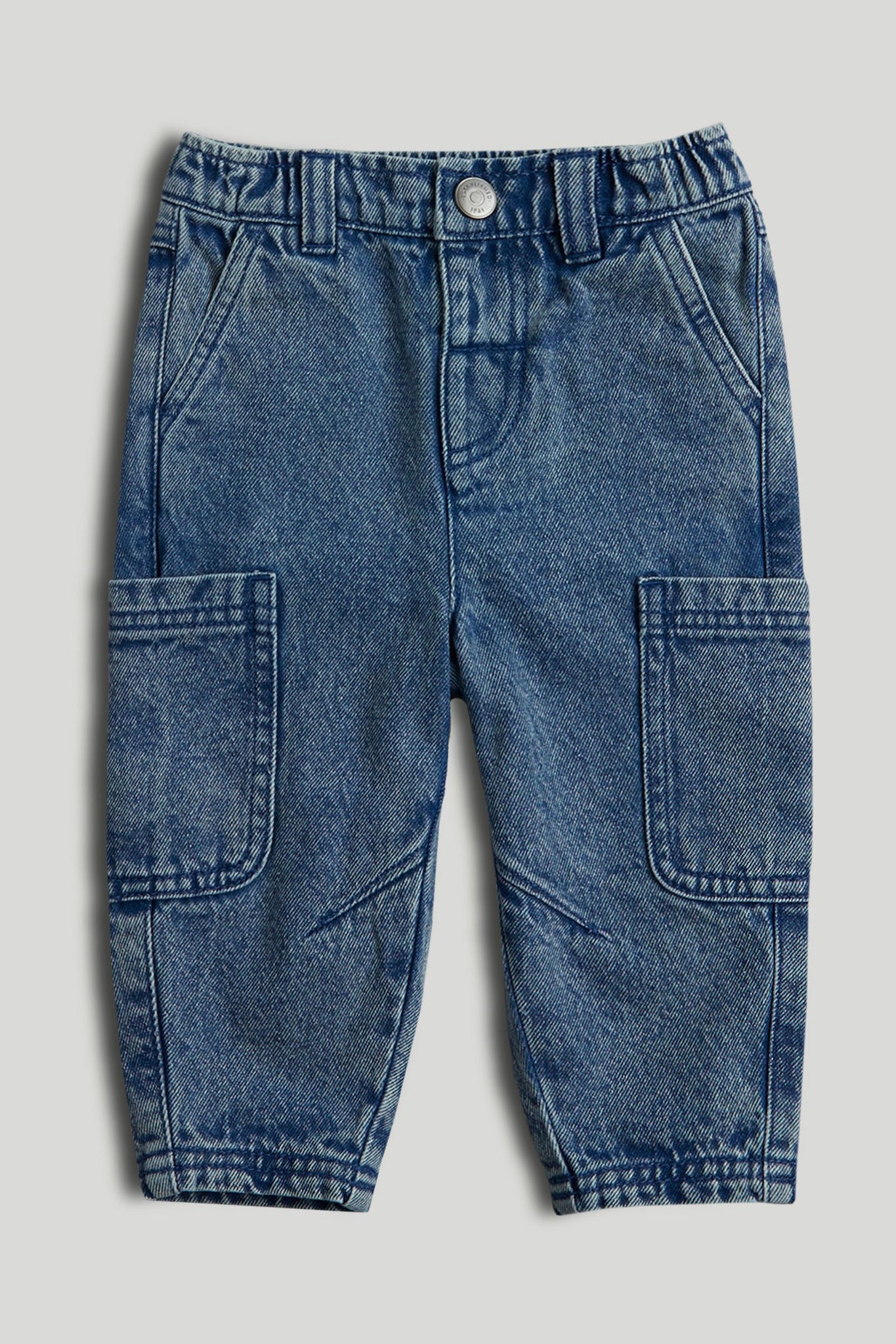 Denim Barrel Leg Jeans - Dark Blue / 12-18 Months