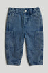 Denim Barrel Leg Jeans - Dark Blue / 12-18 Months