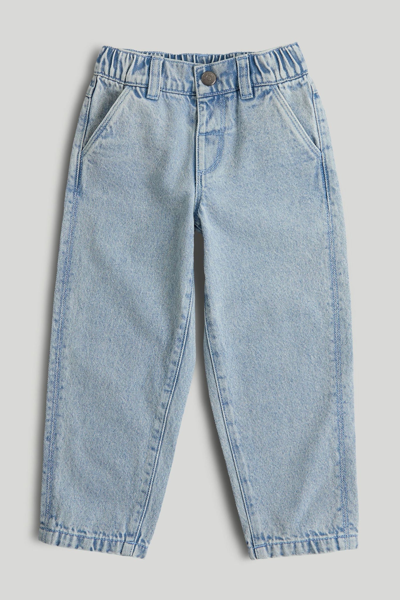 Wide-Leg Denim Jeans - Light Blue / 9-10 Years