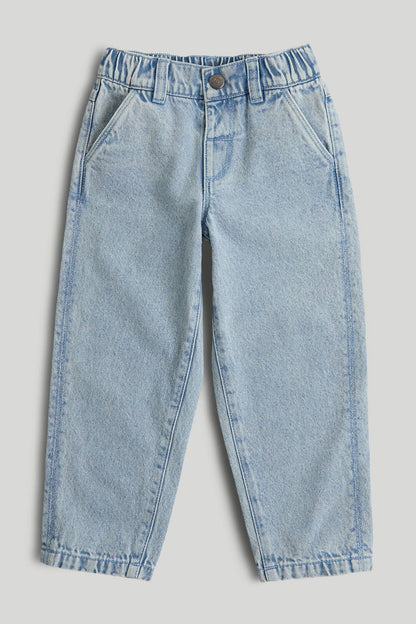 Wide-Leg Denim Jeans - Light Blue / 9-10 Years