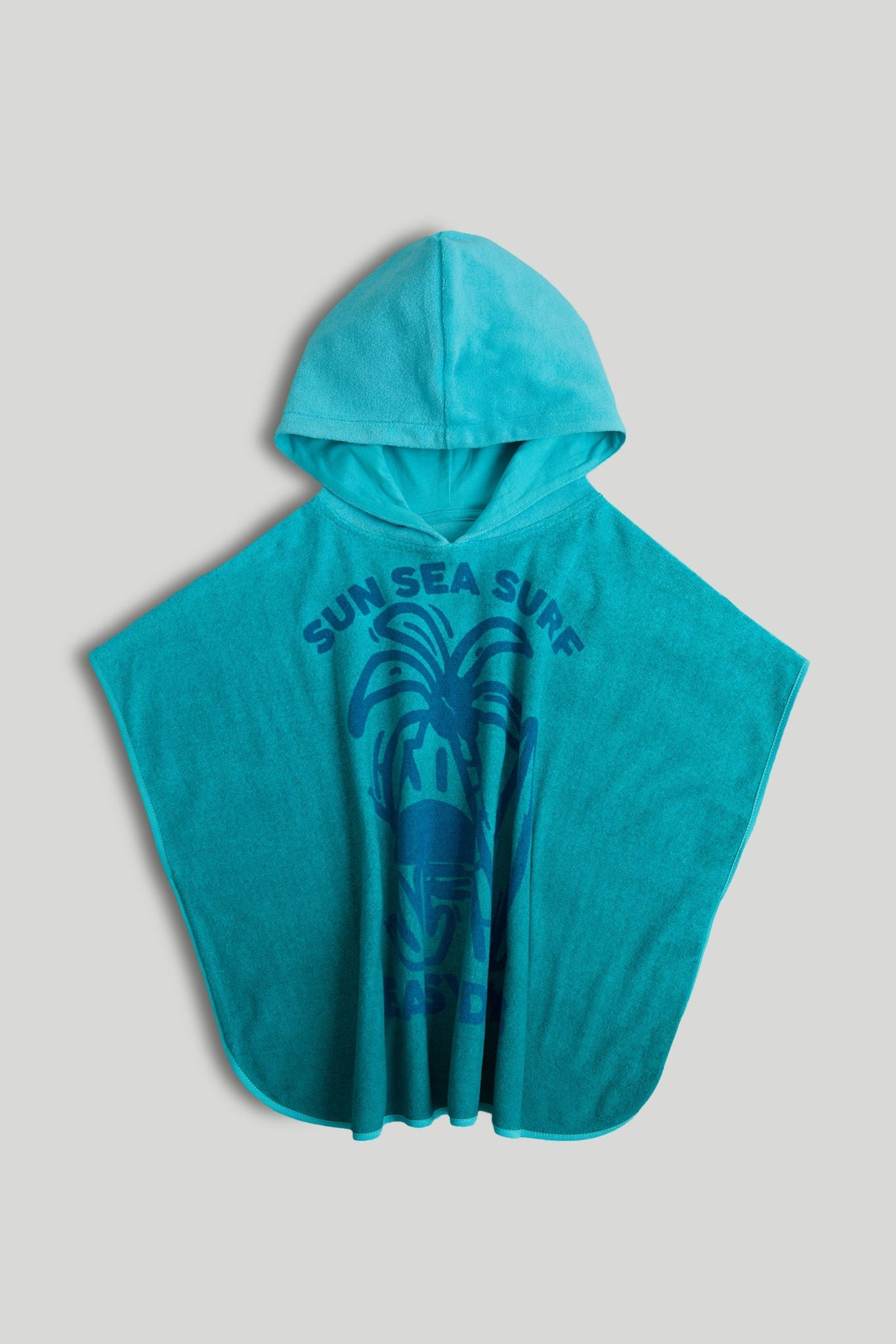 Ombre Towelling Poncho - Green / 8-10 Years