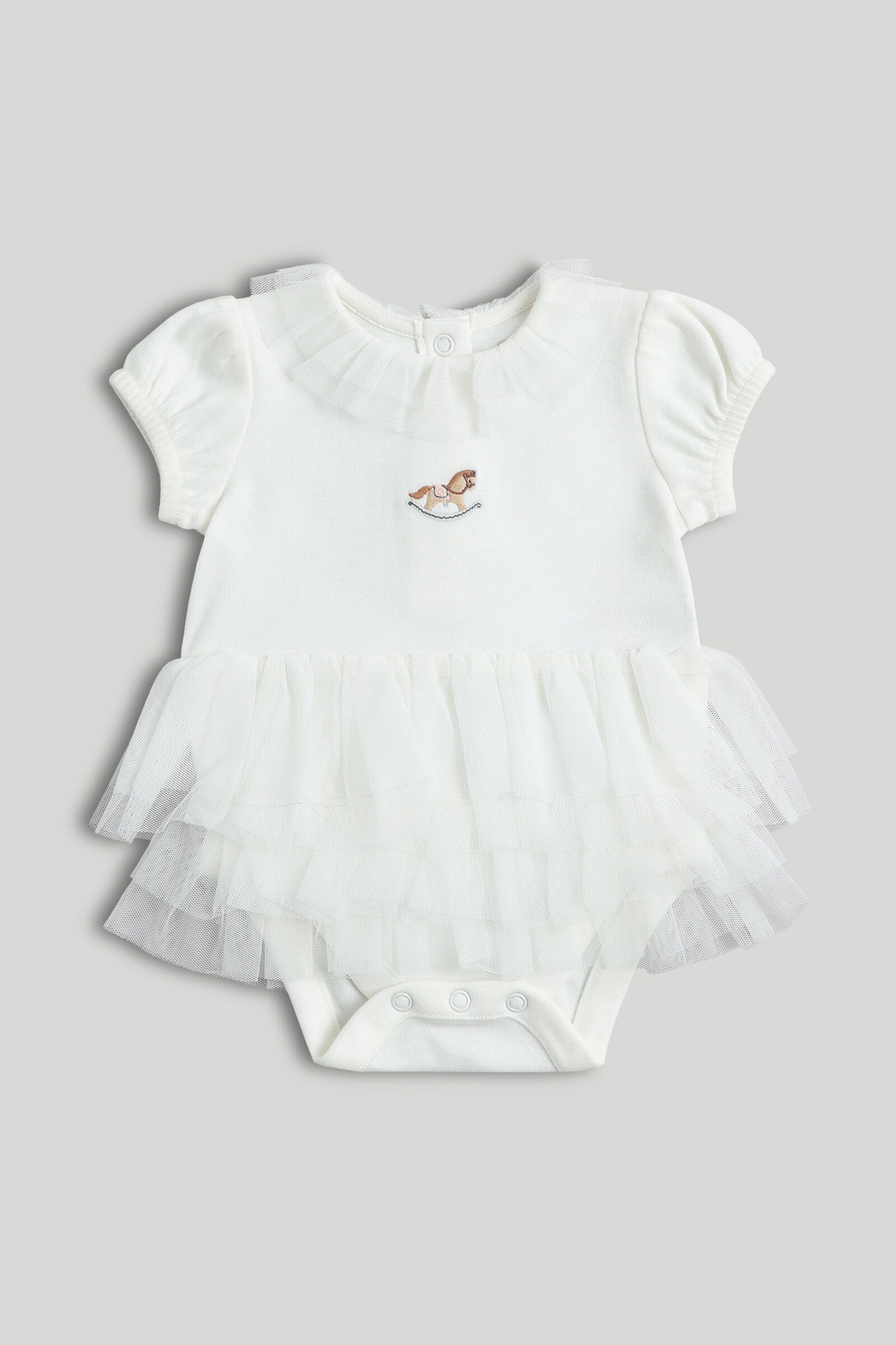 White Tutu Bodysuit - White / Up to 1 Month