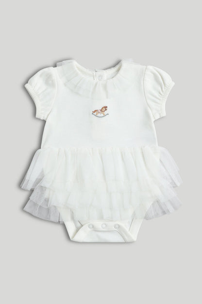 White Tutu Bodysuit - White / Up to 1 Month