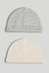 2 Pack Cotton Baby Hats - Multicolor / 6-12 Months