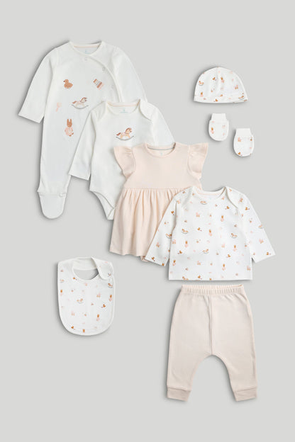 Vintage Toy 8-Piece Outfit Gift Set - Multicolor / Up to 1 Month