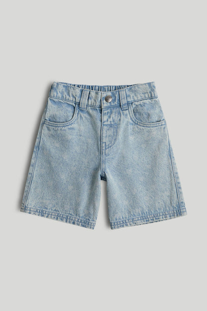 Denim Bermuda Shorts - White / 9-10 Years