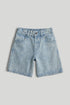 Denim Bermuda Shorts - White / 9-10 Years