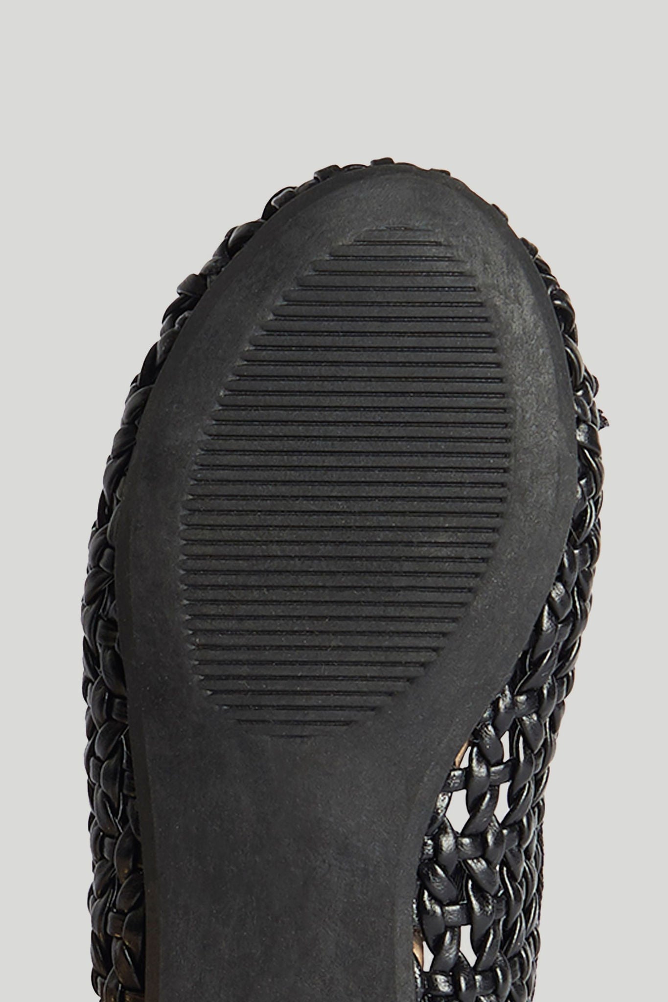 Black Lattice Ballerina Shoes