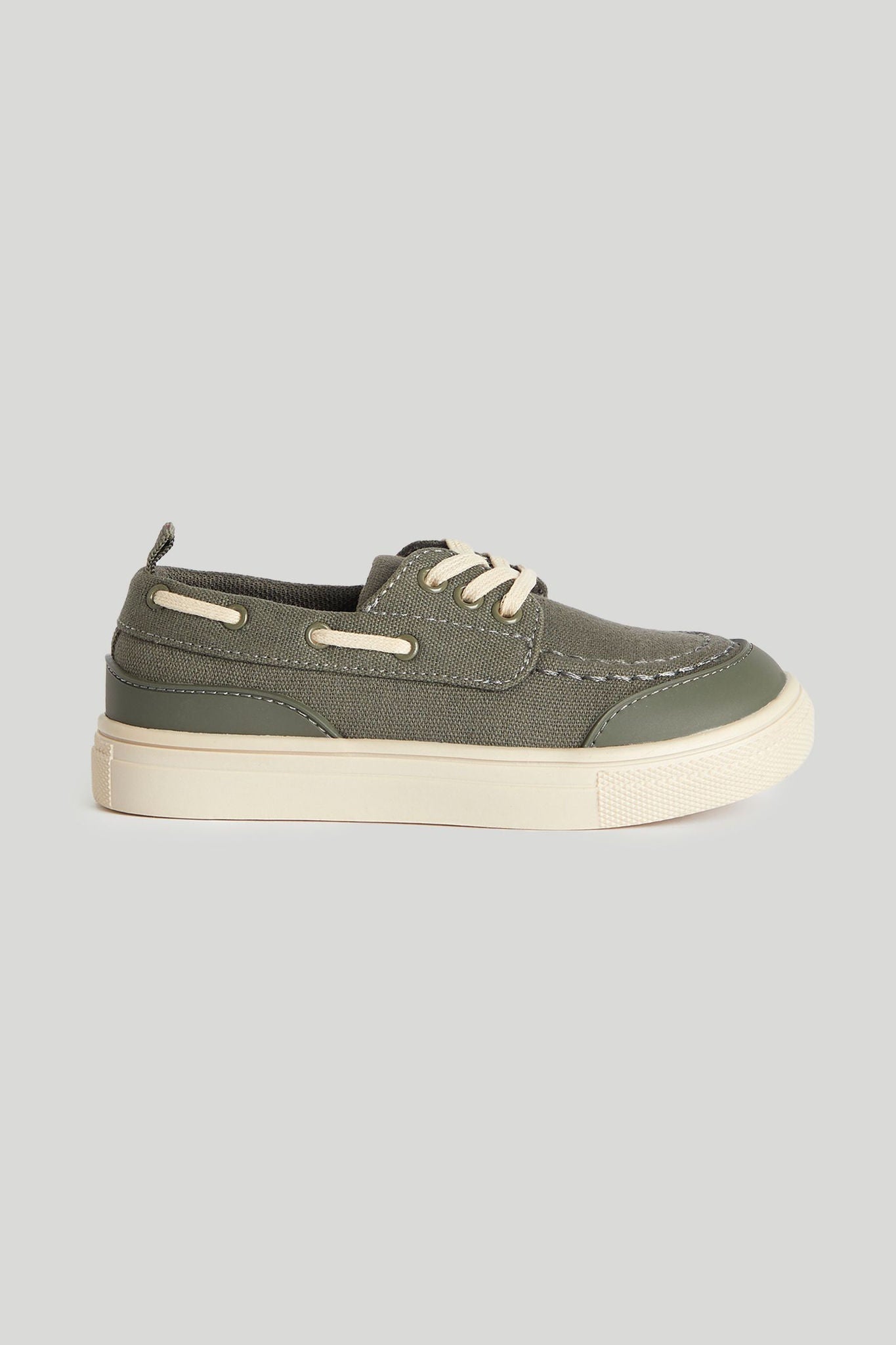 Khaki Boat Shoes - Green / 11 Junior