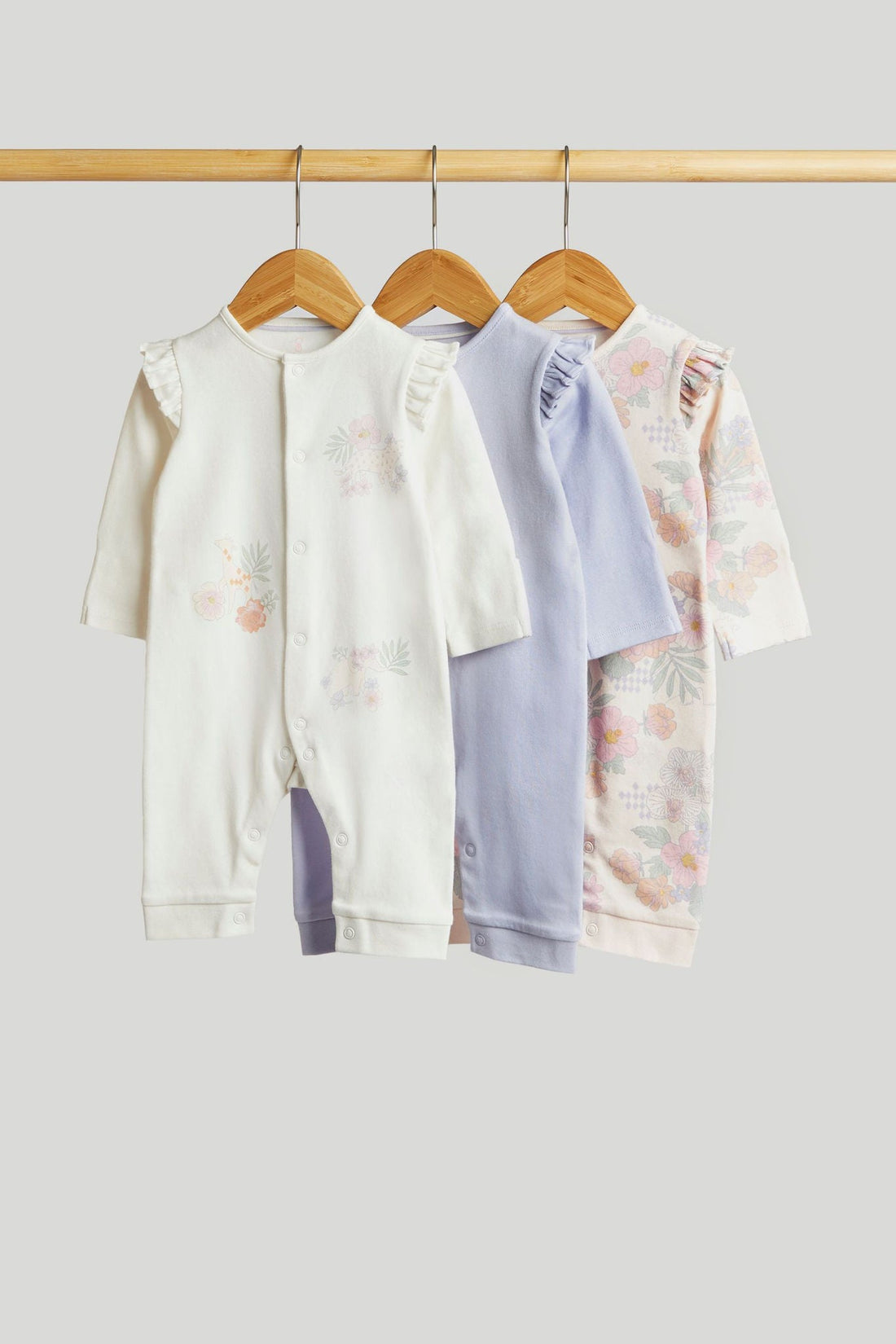 3 Pack Tropical Footless Sleepsuits - Multi / 9-12 Months