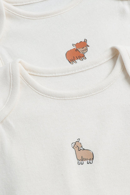 5 Pack Highland Cow Sleeveless Bodysuits
