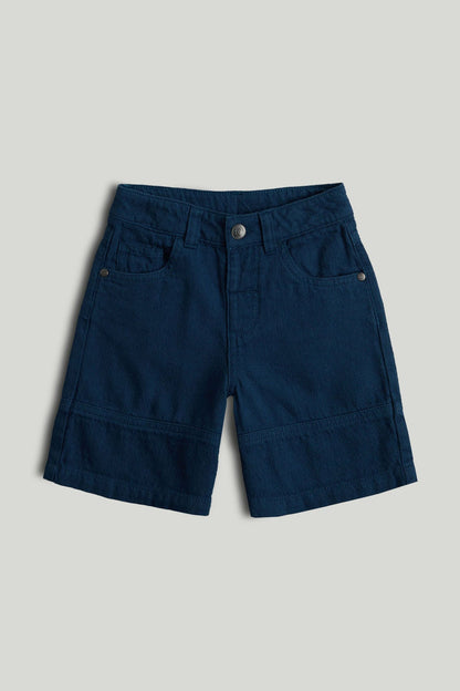 Navy Linen Blend Shorts - Navy / 9-10 Years