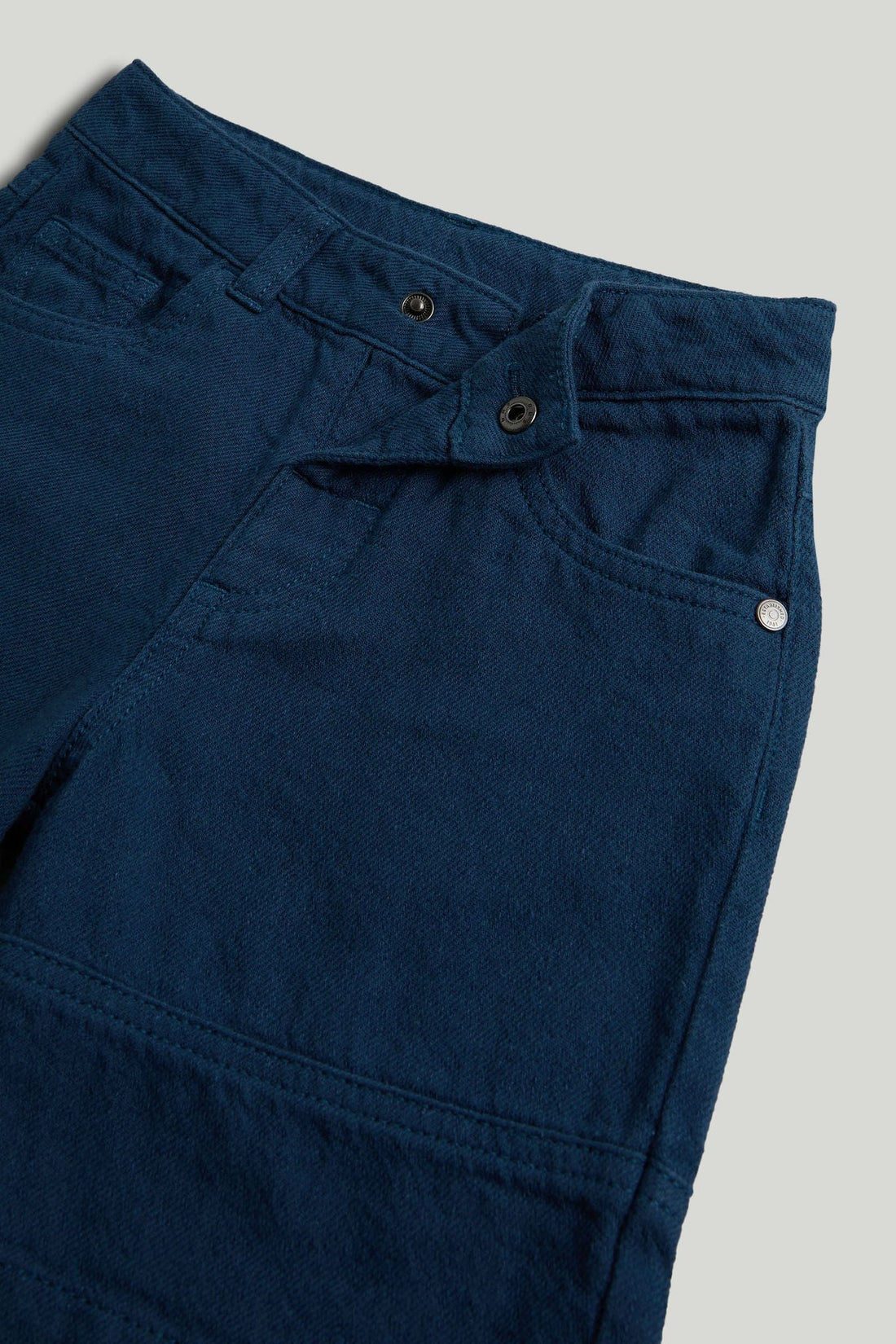Navy Linen Blend Shorts