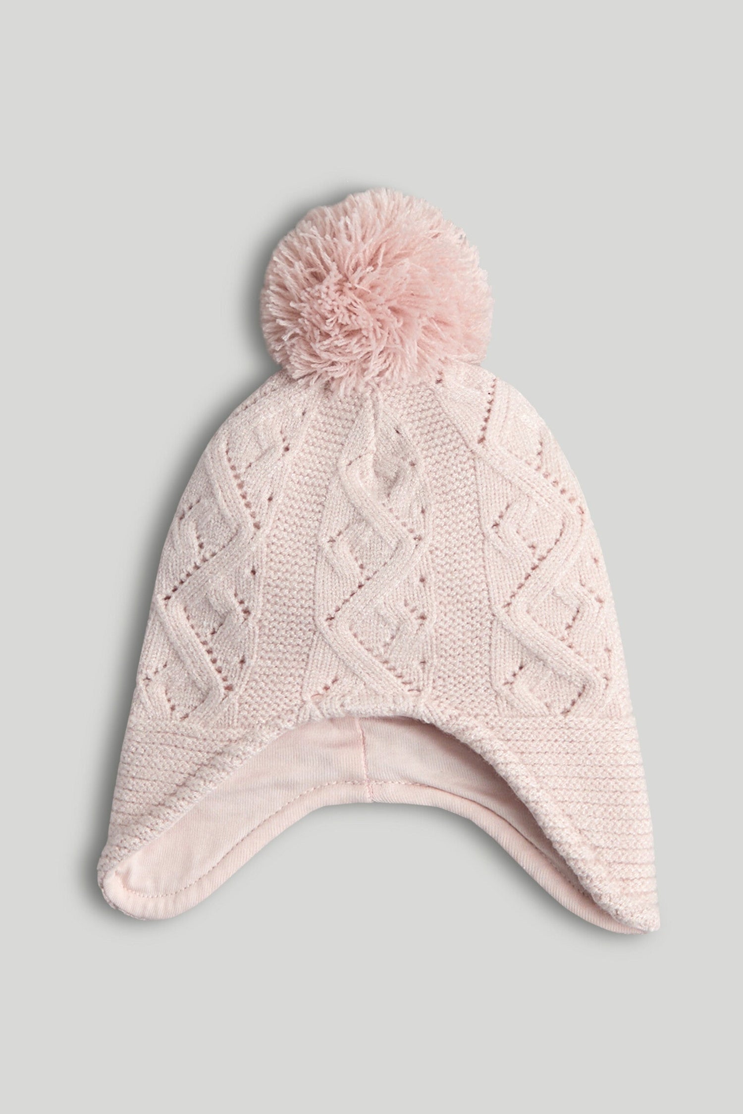 Pink Knitted Hat - Pink / 6-12 Months