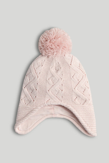 Pink Knitted Hat - Pink / 6-12 Months