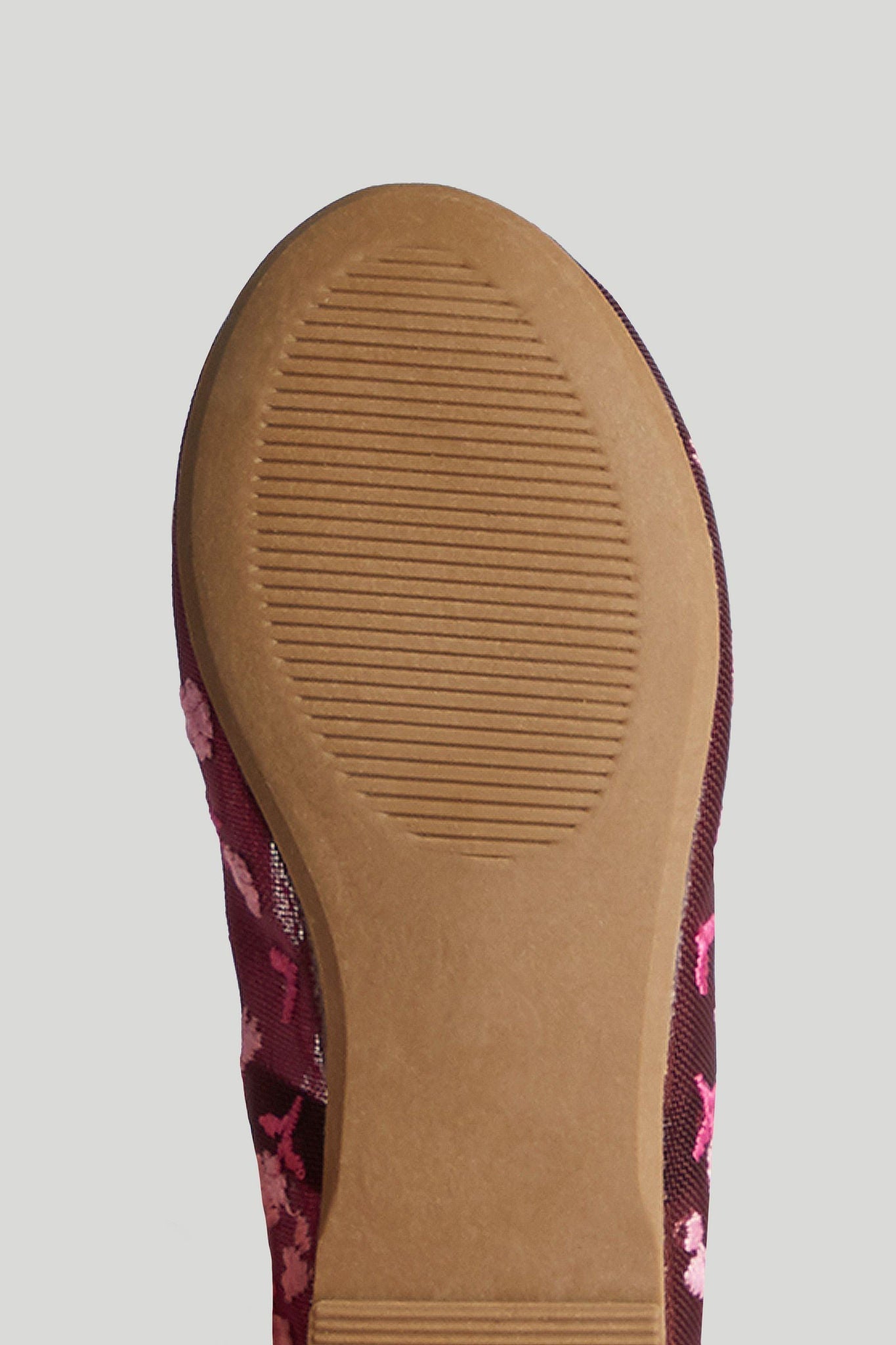 Brown Floral Ballerina Shoes
