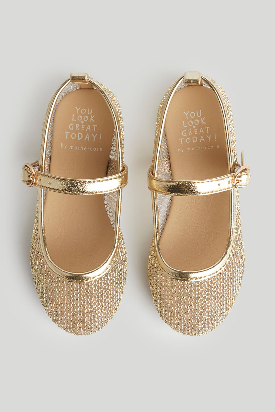 Gold Ballerina Shoes