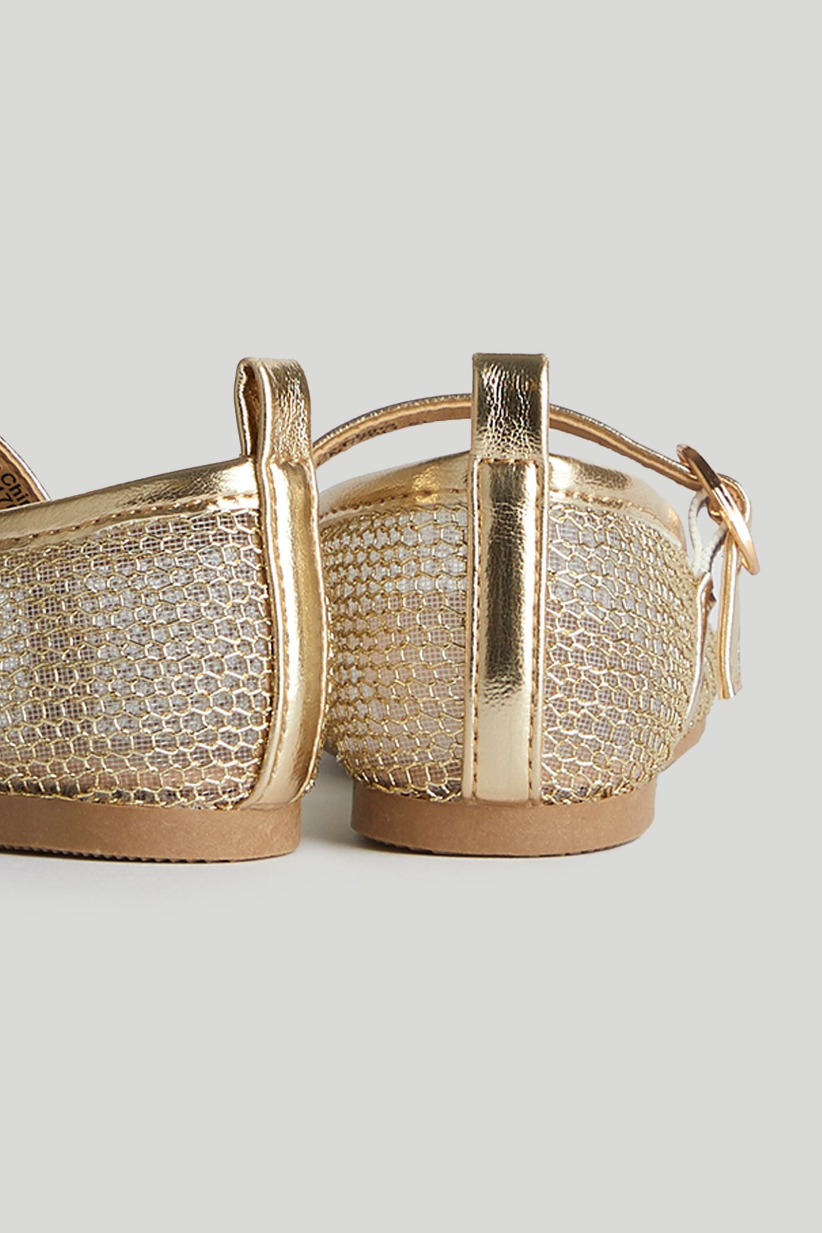 Gold Ballerina Shoes