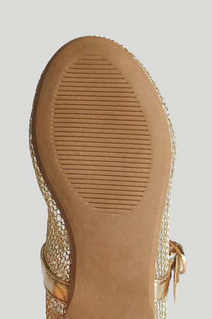 Gold Ballerina Shoes