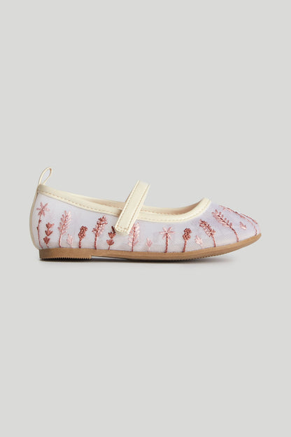 Floral Mesh Ballerina Shoes - Multi / 1-1.5 Years