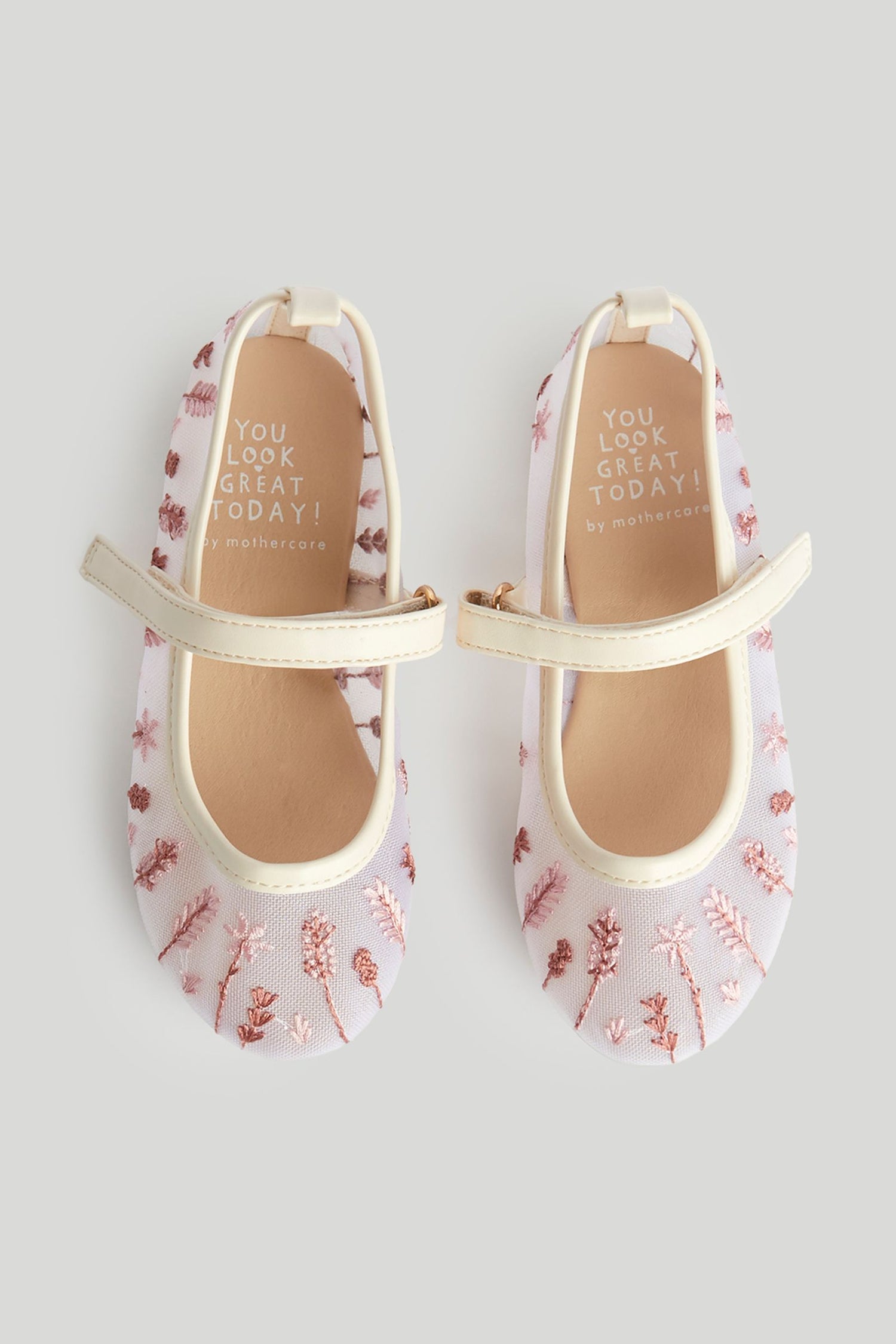 Floral Mesh Ballerina Shoes