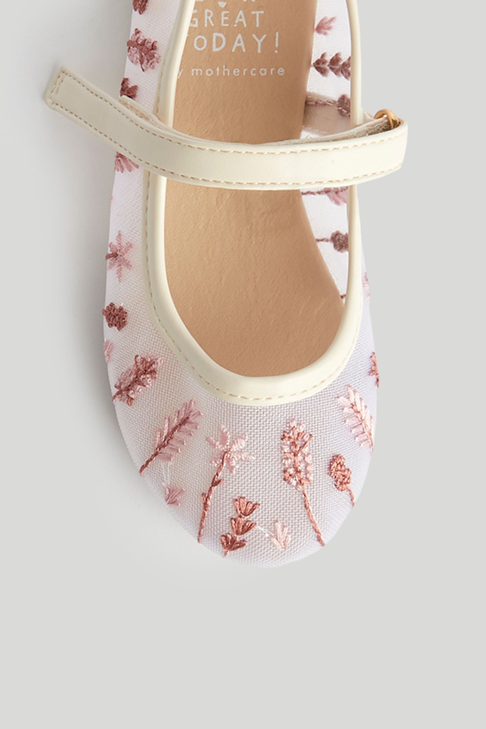 Floral Mesh Ballerina Shoes