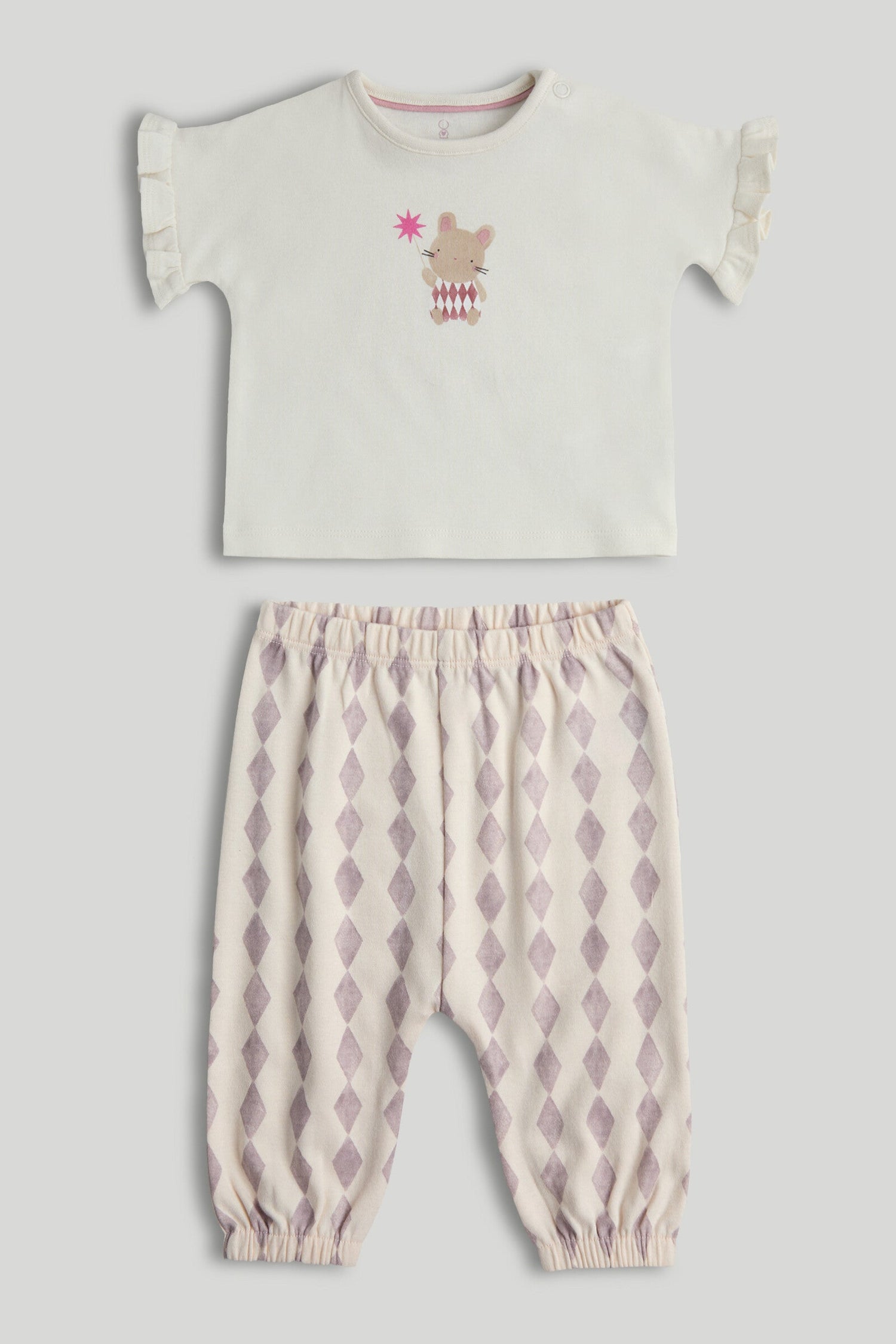 Mouse T-Shirt and Trouser Outfit - Multicolor / Up to 1 Month