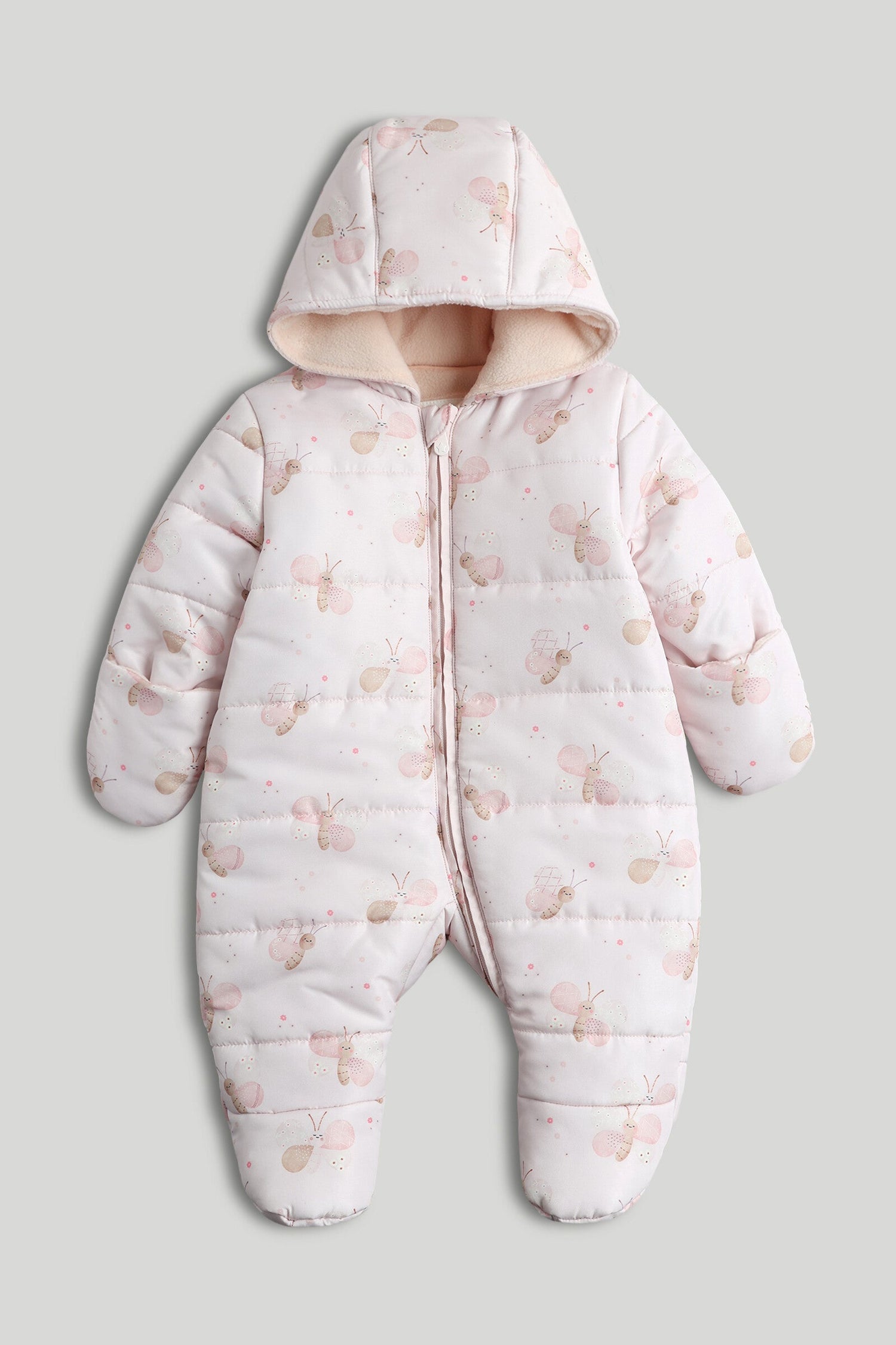 Pink Butterfly Snowsuit - Pink / Up to 1 Month
