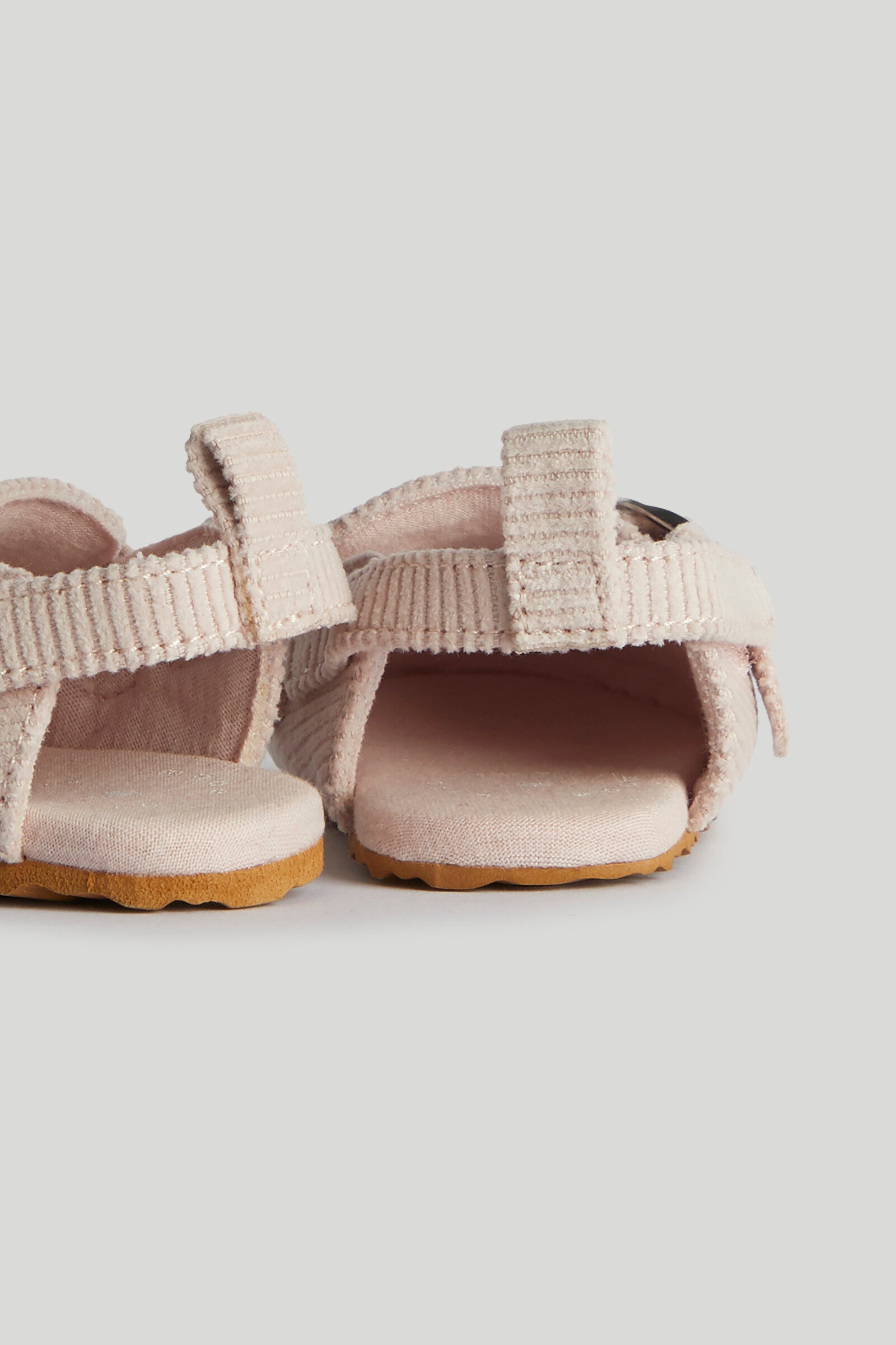 Pink Cord Pram Shoes