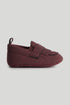 Burgundy Pram Shoes - Red / 12-18 Months