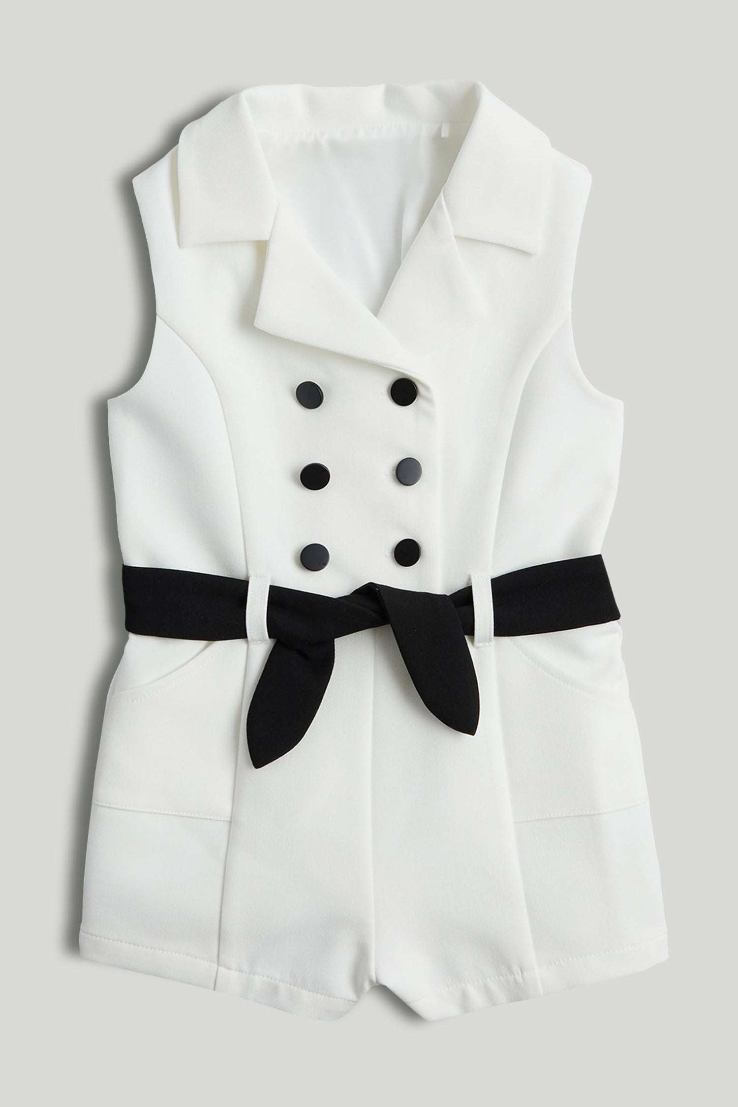 Tailored Playsuit - White / 9-10 Years
