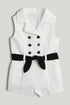 Tailored Playsuit - White / 9-10 Years