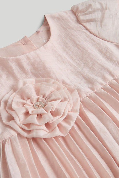 Pink Pleated Dress, Knickers and Headband Outfit