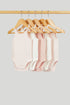 5 Pack Pointelle Strappy Bodysuits - Pink / 18-24 Months