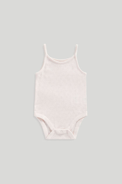 5 Pack Pointelle Strappy Bodysuits