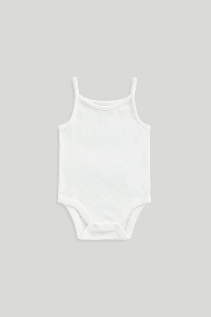 5 Pack Pointelle Strappy Bodysuits