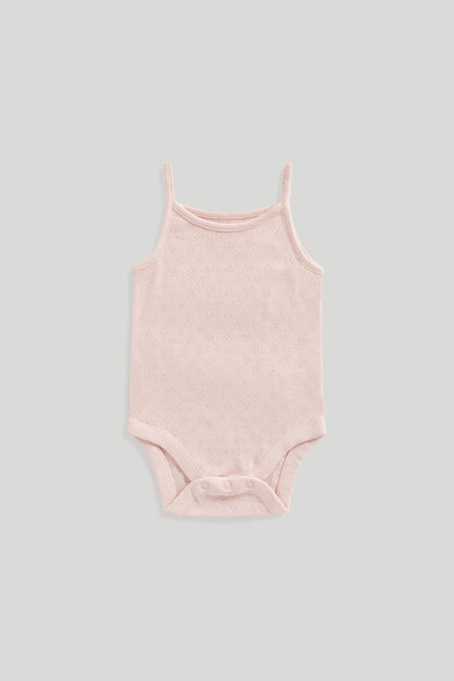 5 Pack Pointelle Strappy Bodysuits