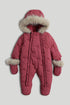 Rose Embroidered Snowsuit - Purple / Up to 1 Month