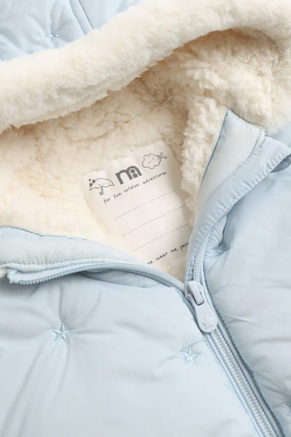 Blue Quilted Coat