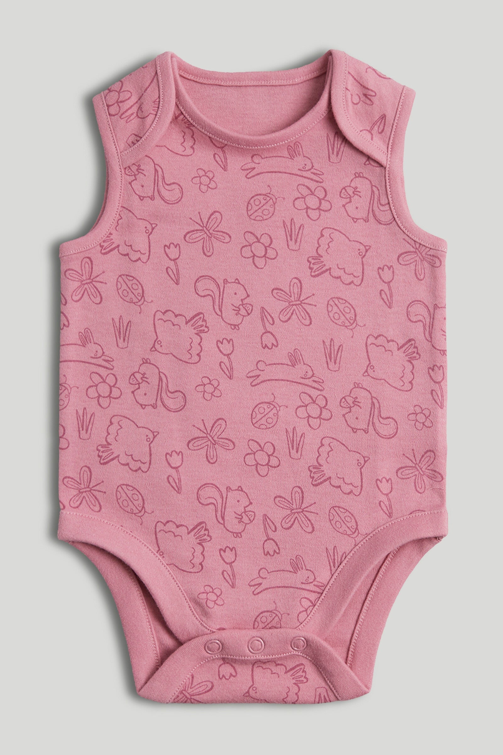 5 Pack Floral Animal Sleeveless Bodysuits