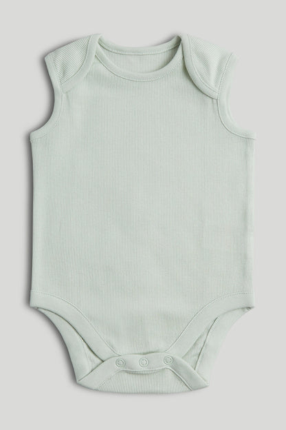 5 Pack Ribbed Sleeveless Bodysuits