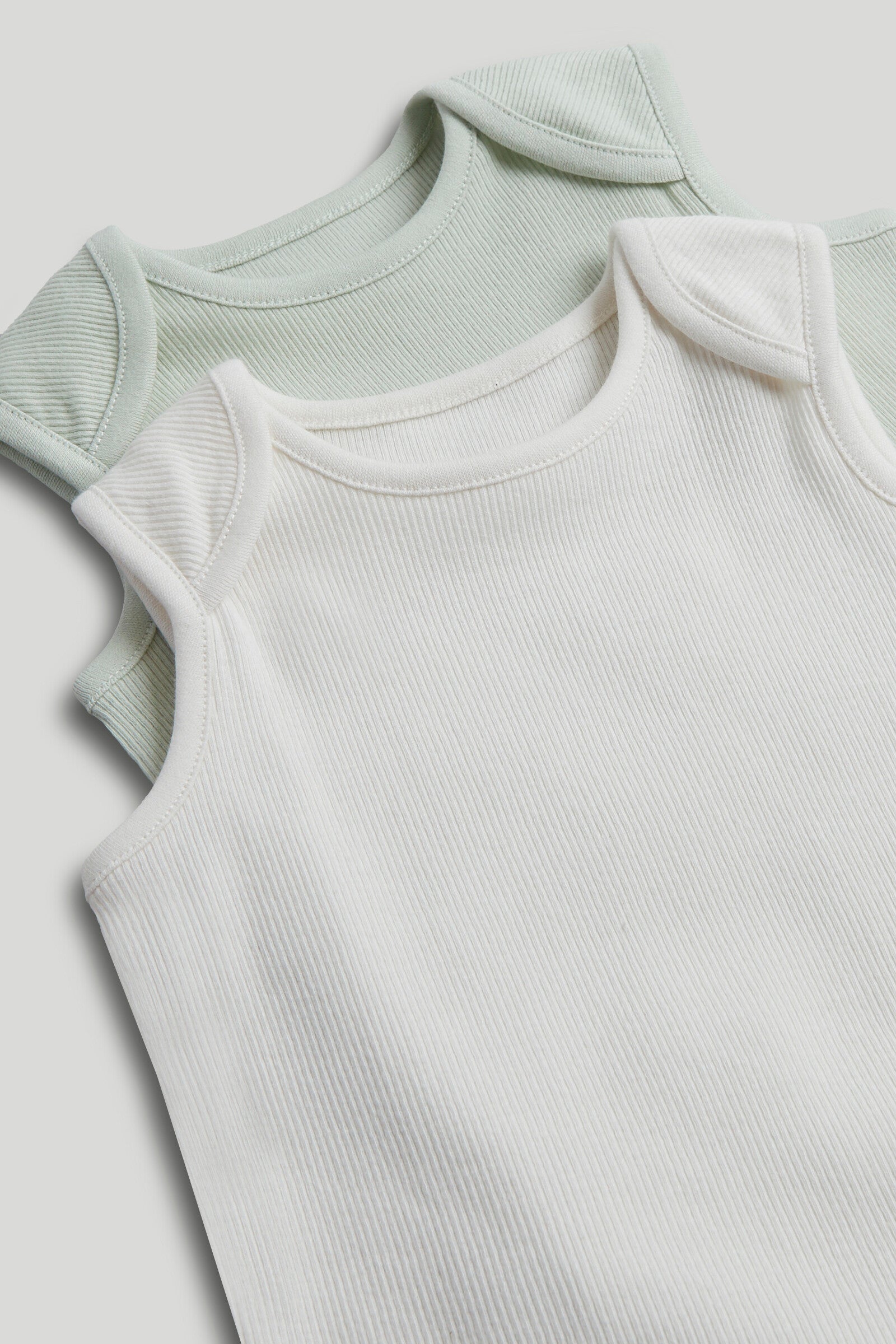 5 Pack Ribbed Sleeveless Bodysuits