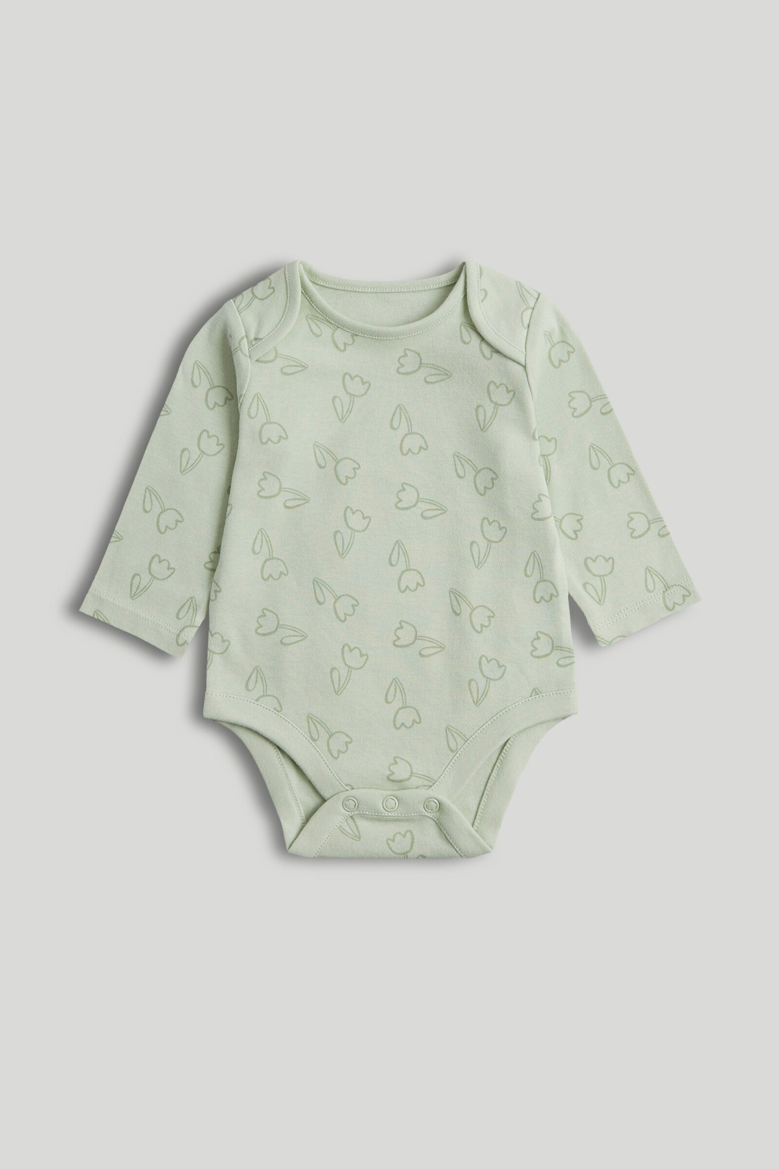 5 Pack Floral Animal Long-Sleeved Bodysuits