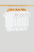 7 Pack White Short-Sleeved Bodysuits - White / Up to 1 Month