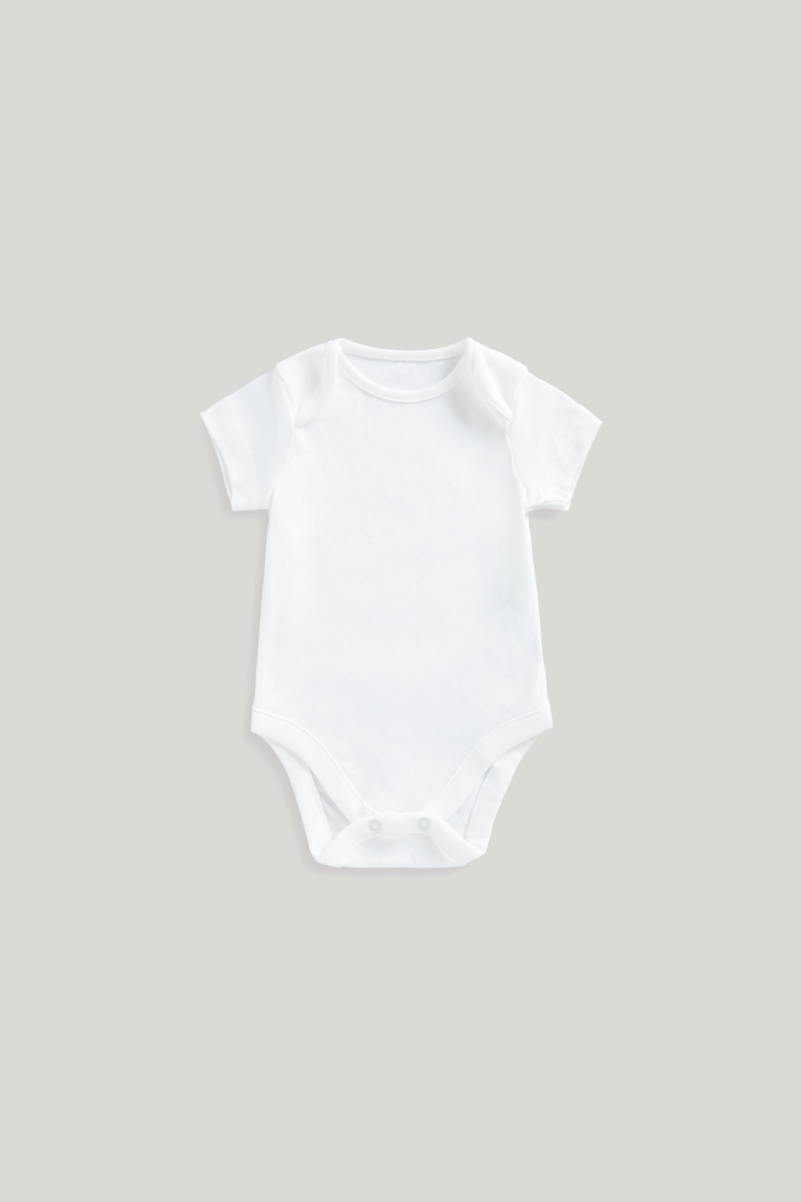 7 Pack White Short-Sleeved Bodysuits