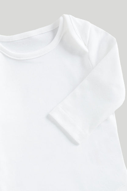 7 Pack White Long-Sleeved Bodysuits