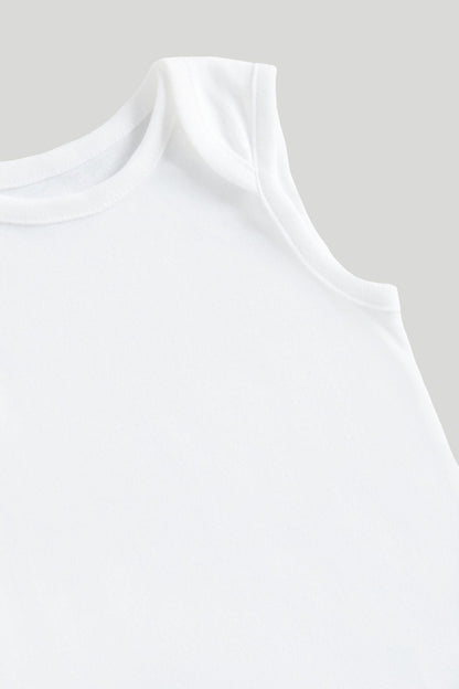 7 Pack White Sleeveless Bodysuits