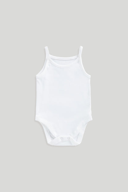3 Pack White Camisole Bodysuits